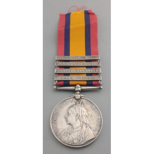 24 - VICTORIA 69th Coy. IMPERIAL YEOMANRY Single Queen's South Africa Medal with 4 bars Cape Colony, Oran... 