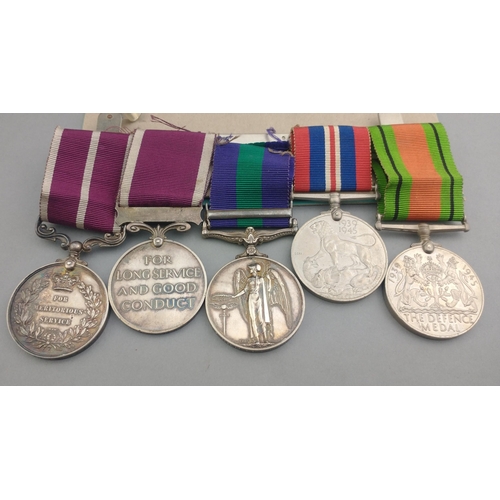 241 - WWII and later medal group RAPC awarded to 5948252 W.O. Cl. 1 J.F. Pettie, comprising WWII Defence M... 