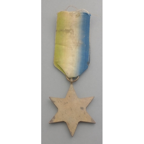 247 - Original WWII era ATLANTIC STAR medal with worn ribbon.#258