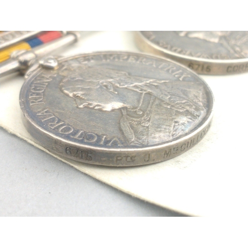 25 - VICTORIA & WWI medal group KING'S OWN SCOTTISH BORDERERS awarded to 6715 Pte. J. McCulloch compr... 