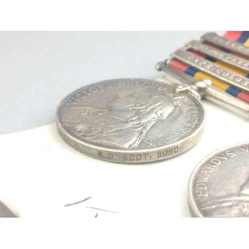 25 - VICTORIA & WWI medal group KING'S OWN SCOTTISH BORDERERS awarded to 6715 Pte. J. McCulloch compr... 