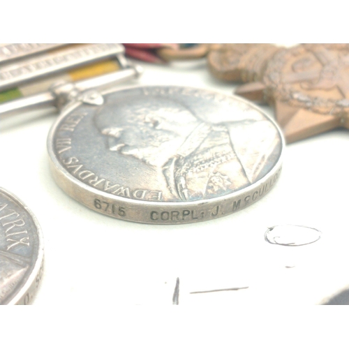 25 - VICTORIA & WWI medal group KING'S OWN SCOTTISH BORDERERS awarded to 6715 Pte. J. McCulloch compr... 