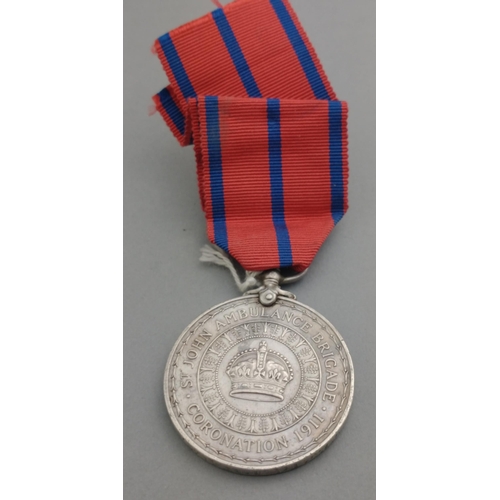 251 - GEORGE V St John's Ambulance Brigade Coronation 1911 Medal name indistinct#262