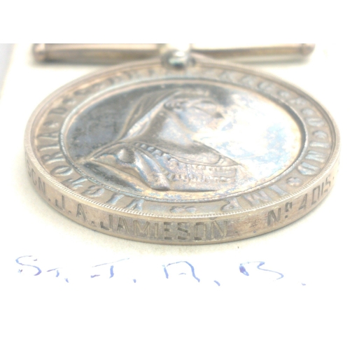 252 - WWII era St. John's Ambulance Service Medal awarded to 29013 D/Sgn. J. A. Jamieson No 4015 SJAB. 194... 