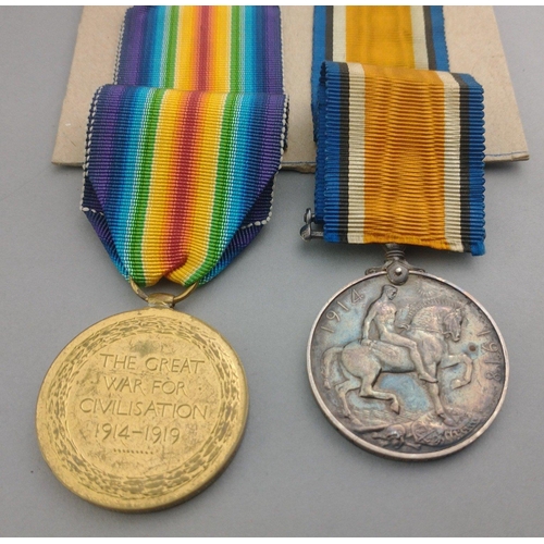 253 - WWI medal pair VAD awarded to M.E. Hamilton-Smith#264