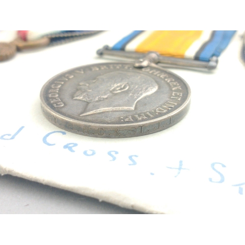 255 - WWI medal trio BRITISH RED CROSS & ST. JOHN'S AMBULANCE awarded to K. A. Parry, comprising 1914-... 