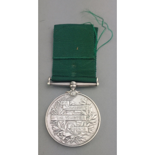 280 - EDWARD VII era LONG SERVICE VOLUNTEER medal awarded to 6136 Cpl. J. Lungair 1st V.B. R. L. Highlande... 