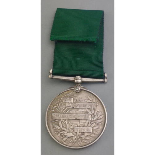 281 - EDWARD VII era LONG SERVICE VOLUNTEER medal awarded to 2030 Sgt. P. Chalmers 1st FORFAR R.G.A.V.#292... 