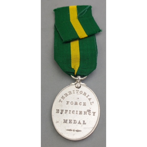 295 - EDWARD VII Territorial Efficiency Medal awarded to 222. Pte. W. Wild 19- LONDON REGIMENT#306