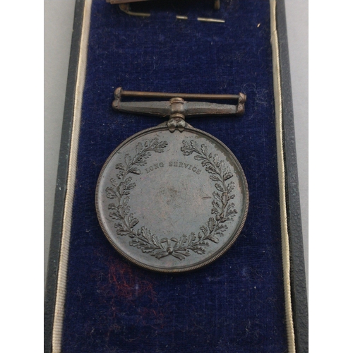 299 - GEORGE V National Fire Brigade Union Long Service Medal presented to J.J. Garfield of the Folkestone... 