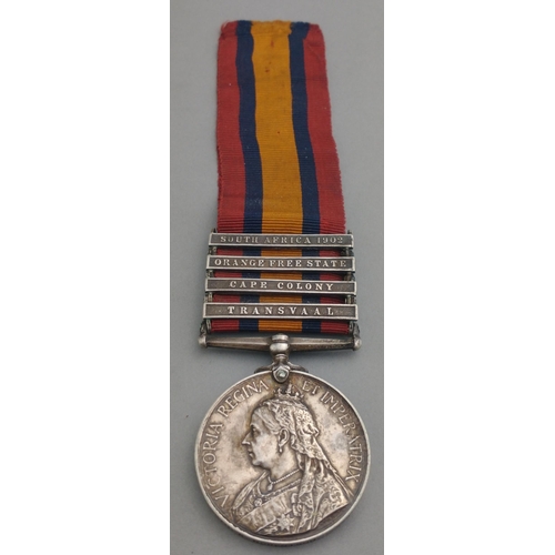 3 - VICTORIA BOER WAR Queen's South Africa Medal with Transvaal, Cape Colony, Orange Free State, South A... 