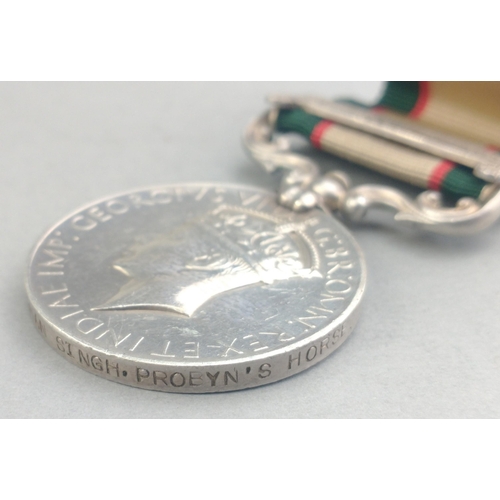 318 - GEORGE VI India General Service Medal with North West Frontier 1936-1937 clasp awarded to 3105 Sohar... 