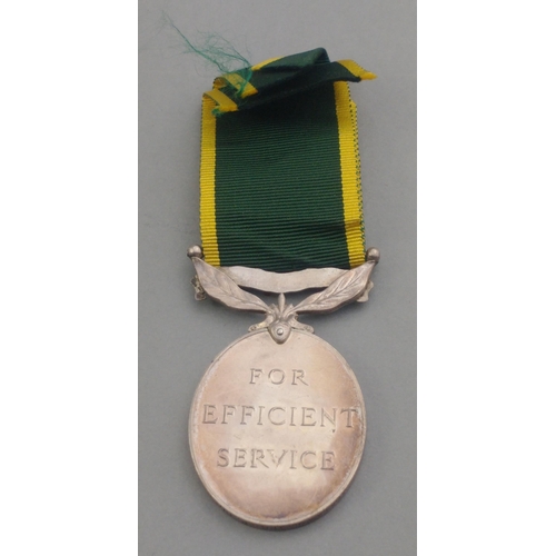 321 - GEORGE VI Territorial Efficiency Medal awarded to 2041440 Spr. P. Duffy ROYAL ENGINEERS#332