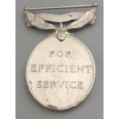 324 - GEORGE VI Territorial Efficiency Medal ROYAL ARTILLERY awarded to 761115 Gnr. A. Clarkson.  Medal wi... 