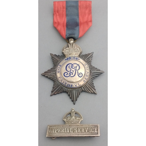 325 - GEORGE VI cased Imperial Service Medal in Elkington box awarded to William S Briston#336