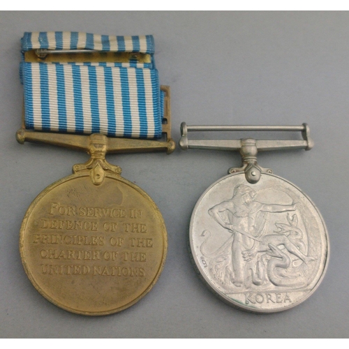 344 - ELIZABETH II Korea Medal awarded to 22490791 Pte. W. Bradley ROYAL LEICESTERS (Replacement) and Kore... 