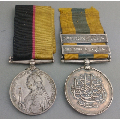 41 - VICTORIA war medal pair 1st CAMERON HIGHLANDERS awarded to 3801 Pte. J. Liddle comprising Queen's Su... 