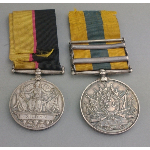 41 - VICTORIA war medal pair 1st CAMERON HIGHLANDERS awarded to 3801 Pte. J. Liddle comprising Queen's Su... 