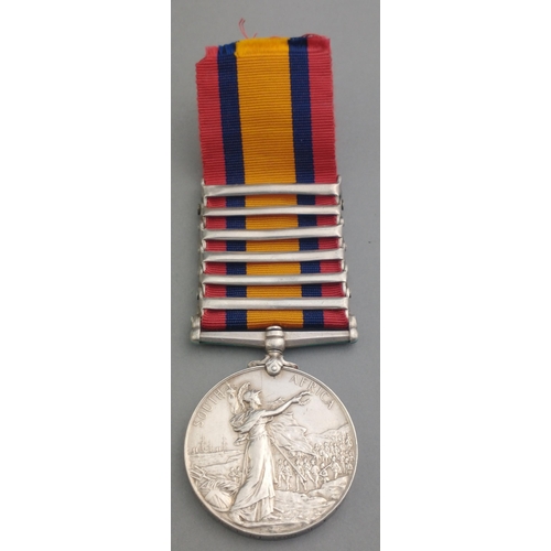 5 - VICTORIA BOER WAR six clasp Queen's South Africa Medal clasps Cape Colony, Orange Free State, Johann... 