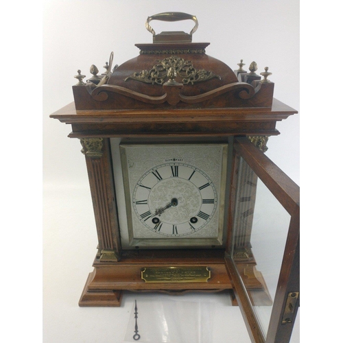 50 - A LENZKIRCH pendulum mantel clock standing approx 40cm high with plaque for the Sutherland Rifle Ass... 