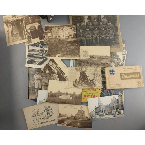 64 - Great collection of military postcards and ephemera. Includes photographs, groups and some personal ... 