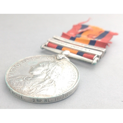 7 - VICTORIA BOER WAR Queen's South Africa Medal with clasps to Cape Colony and Orange Free State to 644... 