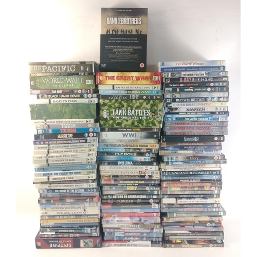 73A - A large collection of well stored DVDs - all of military interest to include boxed volumes, specific... 