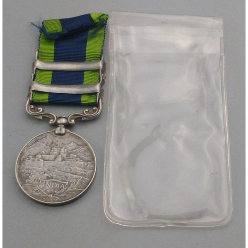 91 - GEORGE V India General Service medal with clasps for Waziristan 1921-24 and North West Frontier 1930... 