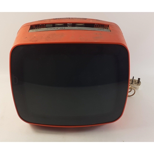 300 - A funky bright orange INDESIT portable TV.#302