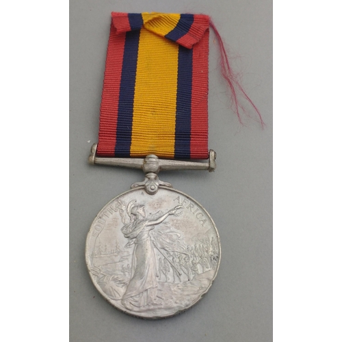 106 - VICTORIA BOER WAR Queen's South Africa Medal no clasps awarded to 1310 Pte. J. Clark HIGHLAND LIGHT ... 