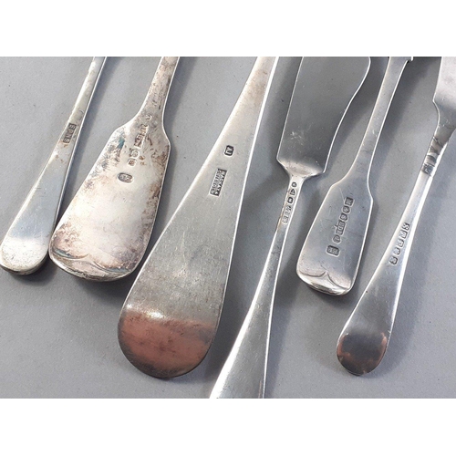 167 - Good quality antique plated cutlery lot.  Includes lovely large Mackay & Chisholm monogrammed fo... 