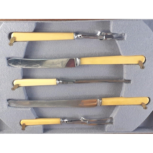 170 - A case of EP cutlery. 12 place setting appears complete with carving set in lid.  Canteen box size 5... 