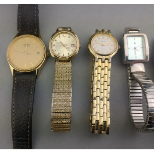 218 - A collection of seven watches to include gent's Seiko and six ladies cocktail watches. Batteries may... 