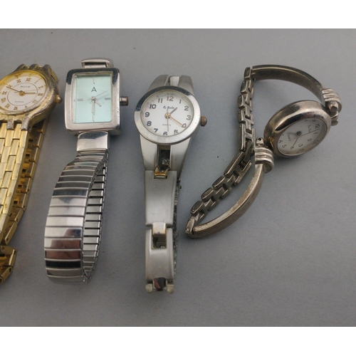 218 - A collection of seven watches to include gent's Seiko and six ladies cocktail watches. Batteries may... 