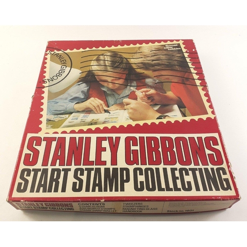 222 - A STANLEY GIBBONS stamp collecting starter kit by Thomas Salter hobbies.  Appears to be complete.#22... 