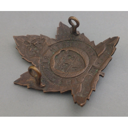 234 - A PERTH REGIMENT Canadian cap badge. Scarce item.#233