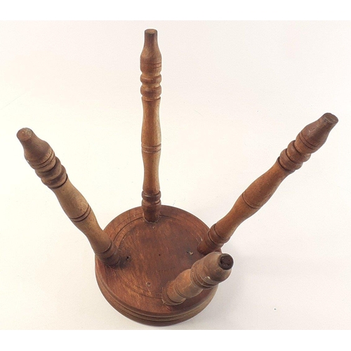 254 - Lovely wee four-legged milking stool. 27cm tall and displays well.#253