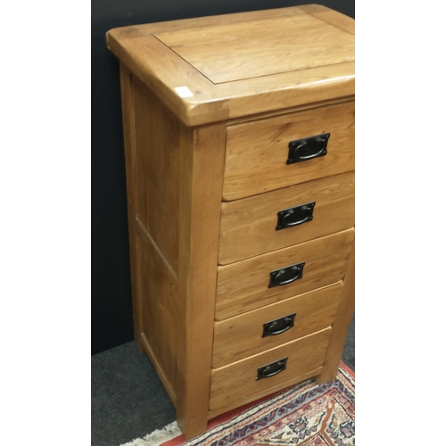 257 - A 5 drawer set of drawers H101 x W57 x D43cm approx#256