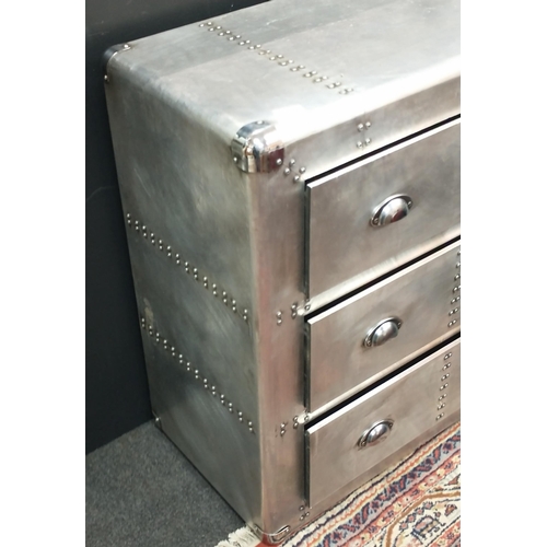 258 - A STEAMPUNK chest with 3 drawers H83 x W80 x D40cm approx#257