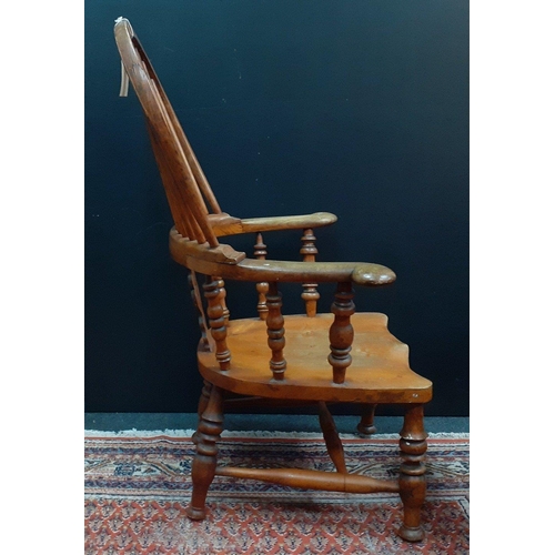 261 - A nineteenth century antique Victorian broad arm Windsor chair in good useable condition.#260