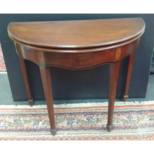 270 - A demi-lune table W93x H75cm.  Nice condition.#270