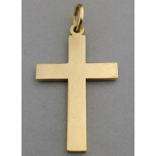 29 - A 585 stamped cross pendant weight 5.47g approx 3.5cm height#29