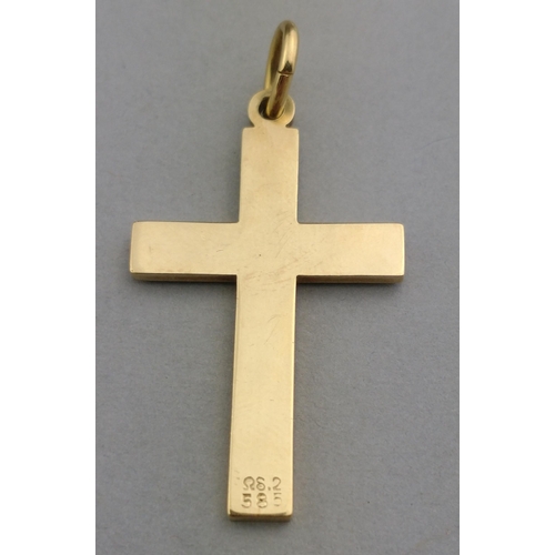 29 - A 585 stamped cross pendant weight 5.47g approx 3.5cm height#29