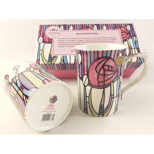 290 - CHARLES RENNIE MACKINTOSH boxed mug pair from the Leonardo Collection. Lovely set.#290