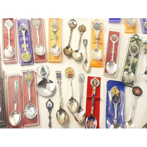 291 - A great collection of souvenir and collector spoons. Many boxed.#291