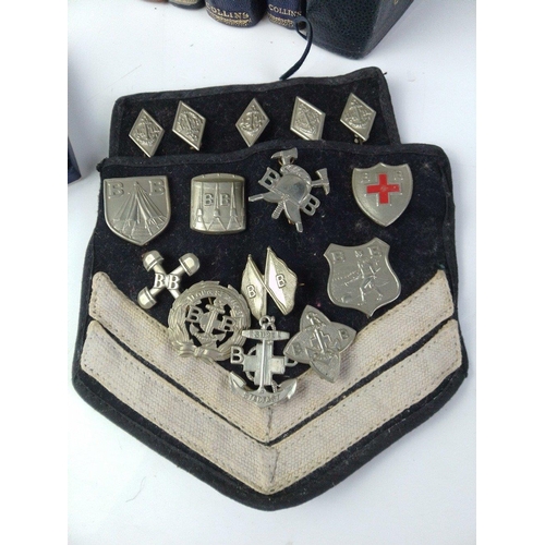 307 - BOYS BRIGADE interest.  A super lot of BB badges and Ephemera from 1950s.  Great large 6cm badge and... 