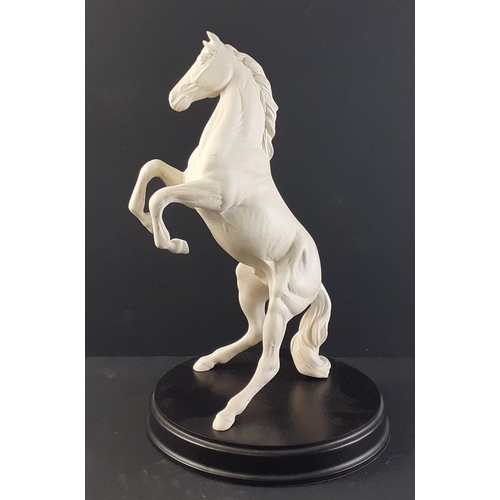 343 - ROYAL DOULTON rearing white stallion on plinth - no damage noted - dimensions height 30cm#343