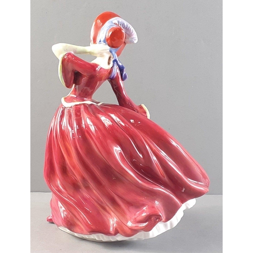 357 - ROYAL DOULTON lady. Autumn Breeze (HN1934) 22cm. Good condition, no chips or cracks.#357