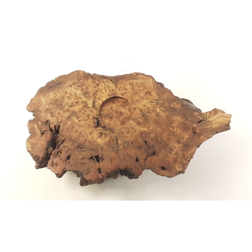 417 - Super quality carved and polished burr elm bowl. 34cm at widest. Stylish attractive and useful.#417... 