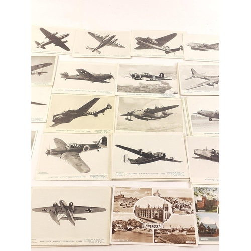 466 - POSTCARDS. Over 50 Wartime Aircraft recognition cards and four others#466